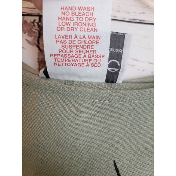 NWT VTG Maxi Dress Women's Sz 10 Leslie Belle Green Leaf Side Slit Sleeveless - Picture 6 of 11